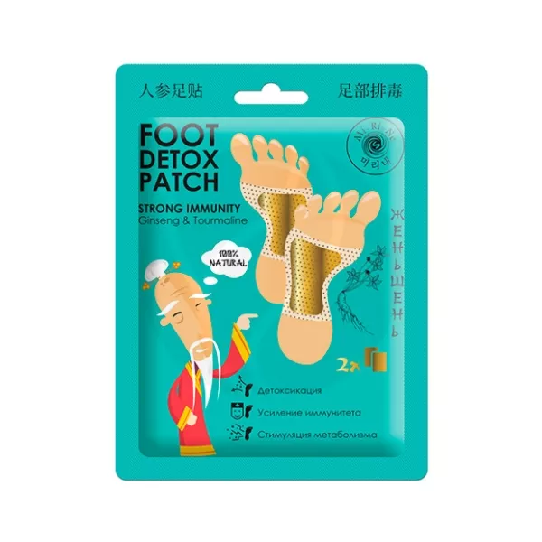 Изображение товара Детокс-патчи для ног с женьшенем для укрепления иммунитета и снятия усталости