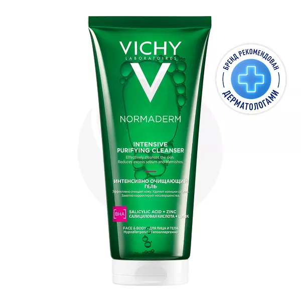 Изображение товара Vichy Normaderm Гель для умывания против прыщей жирной и проблемной кожи 200мл Изображение товара Vichy Normaderm Гель для умывания против прыщей жирной и проблемной кожи 200мл