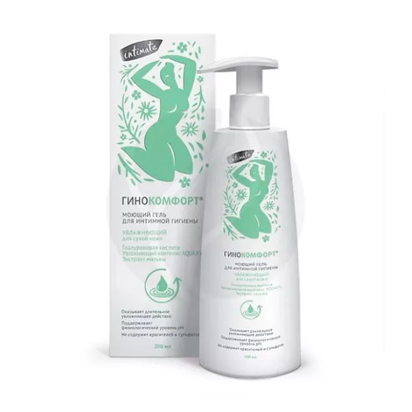 Изображение товара Гинокомфорт гель моющий для интимной гигиены увлажняющий 200мл