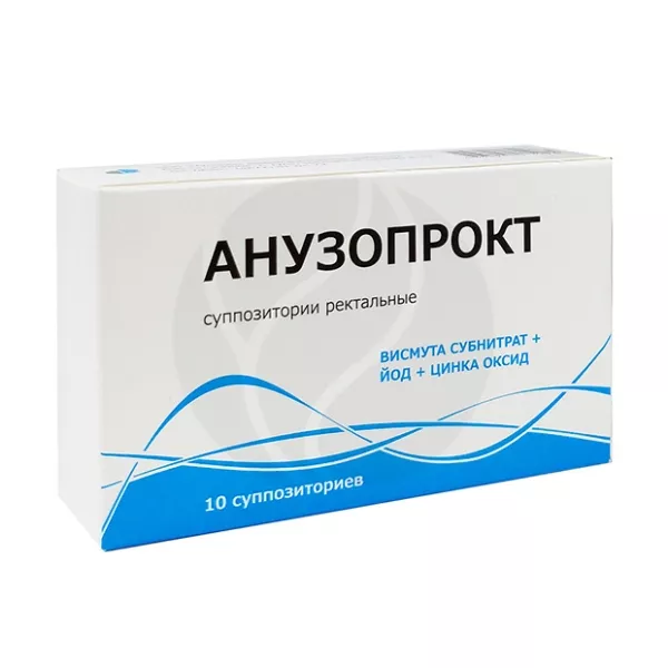 Анузопрокт суппозитории рект., №10