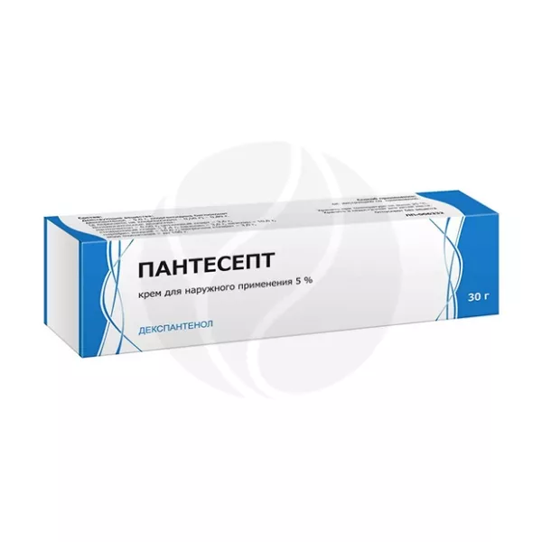 Изображение товара Крем Пантесепт 5% 30г для заживления повреждений и ухода за кожей