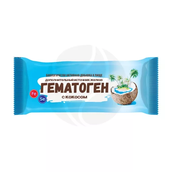 Изображение товара Гематоген Форте с кокосом, 50г - БАД для повышения энергии