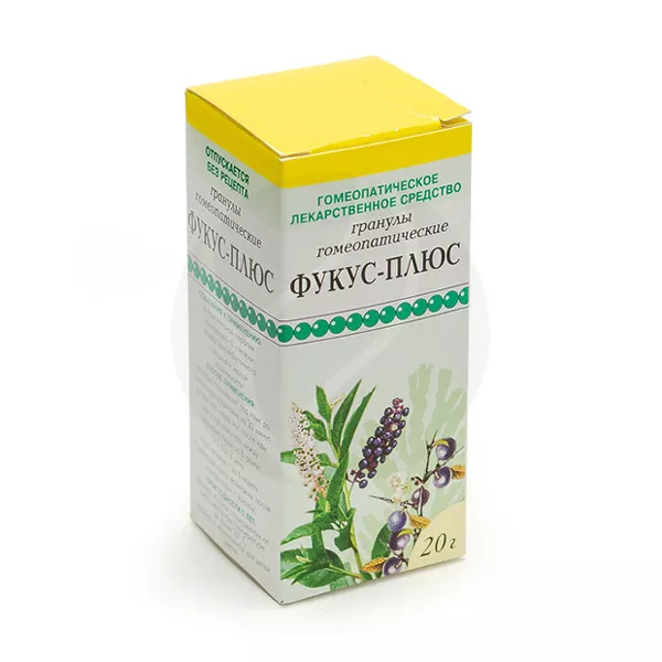 Изображение товара Фукус плюс гранулы, 20г Изображение товара Фукус плюс гранулы, 20г