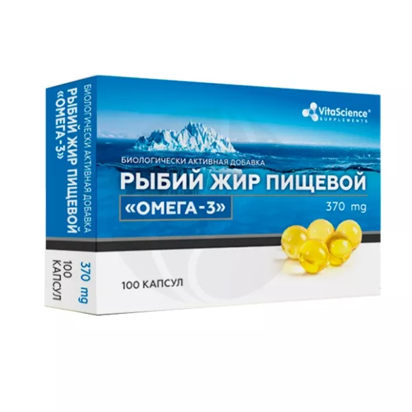 Изображение товара Vitascience Омега -3 Рыбий жир пищевой капсулы 100 штук