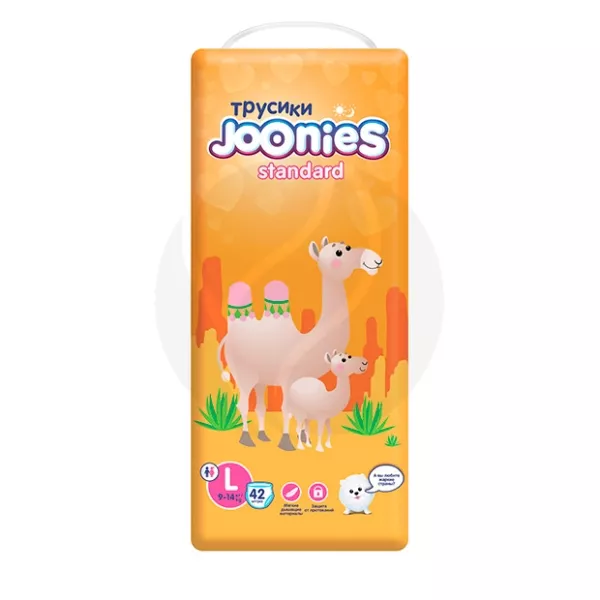 Изображение товара Joonies Standard подгузники-трусики р.L 9-14 кг, №42 ультратонкие и дышащие