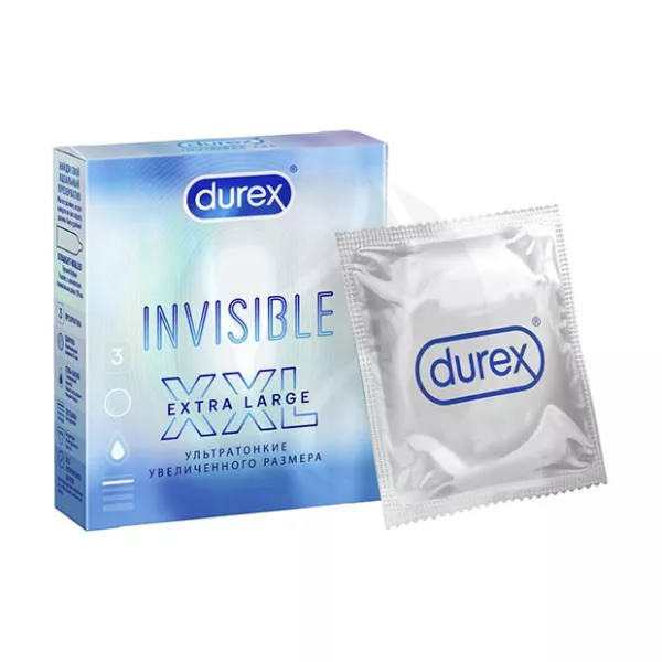 Изображение товара Durex Invisible XXL ультратонкие презервативы увеличенного размера 3 шт