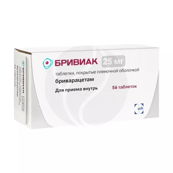 Бривиак таблетки покрыт. п/о 25мг, №56