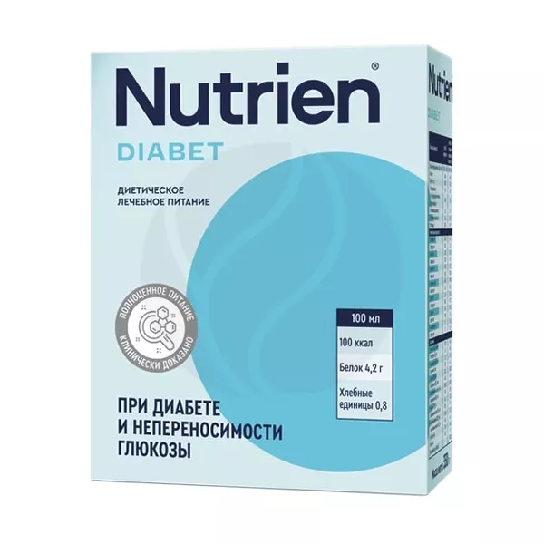 Изображение товара Nutrien Diabet Сухое лечебное питание при диабете и непереносимости глюкозы, 320г Изображение товара Nutrien Diabet Сухое лечебное питание при диабете и непереносимости глюкозы, 320г