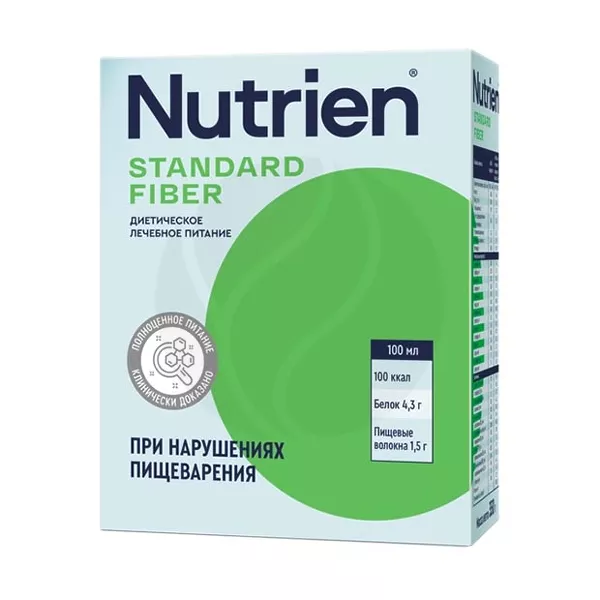 Изображение товара Nutrien Standard Fiber Сухое лечебное питание с пищевыми волокнами при нарушениях пищеварения, 350г Изображение товара Nutrien Standard Fiber Сухое лечебное питание с пищевыми волокнами при нарушениях пищеварения, 350г