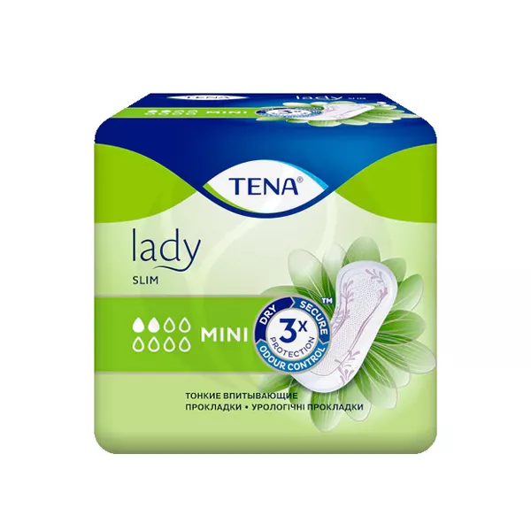 Изображение товара Tena Lady Slim Mini впитывающие прокладки №10 комфорт и защита для женщин Изображение товара Tena Lady Slim Mini впитывающие прокладки №10 комфорт и защита для женщин