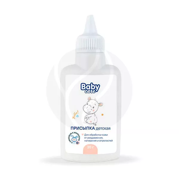 Изображение товара Детская присыпка Baby Care 30г для деликатной кожи новорожденных Изображение товара Детская присыпка Baby Care 30г для деликатной кожи новорожденных