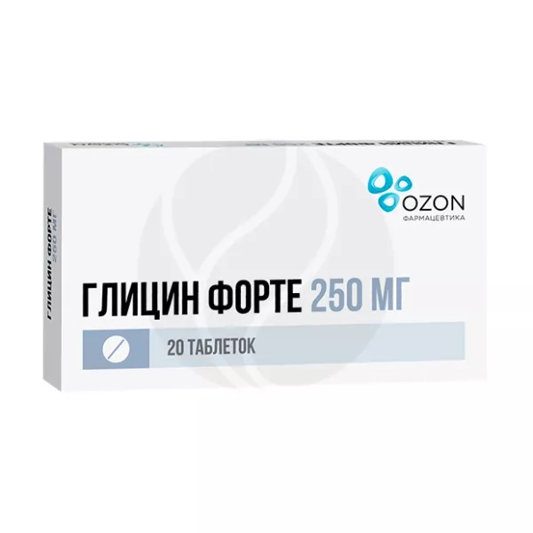 Глицин форте Озон таблетки подъязычные 250мг, №20 Таблетки подъязычные .