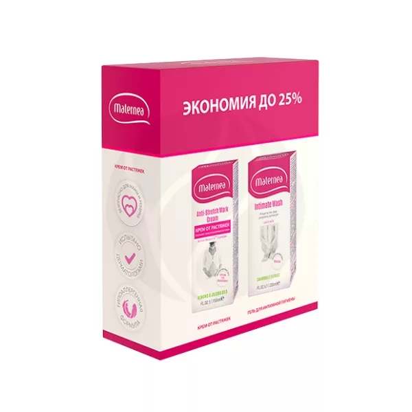 Изображение товара Maternea набор крем от растяжек и гель для интимной гигиены 150мл и 200мл
