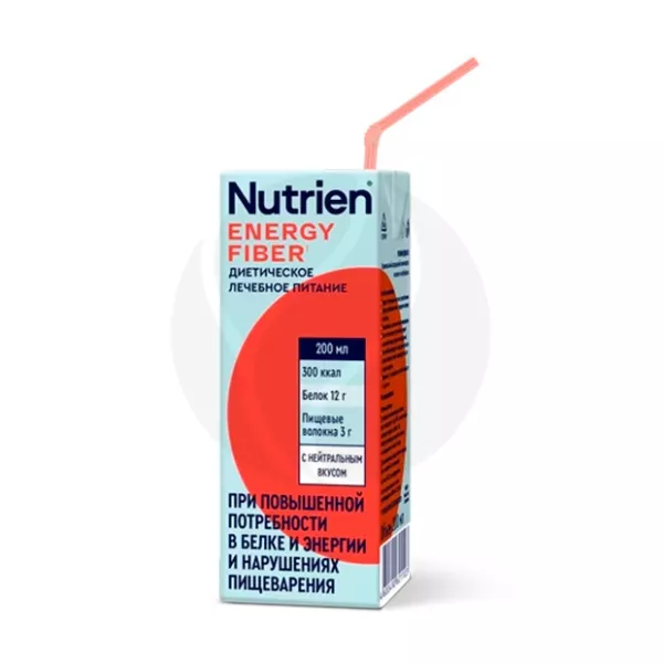 Nutrien Energy Fiber Жидкое лечебное питание с пищевыми волокнами, нейтральный вкус, 200мл