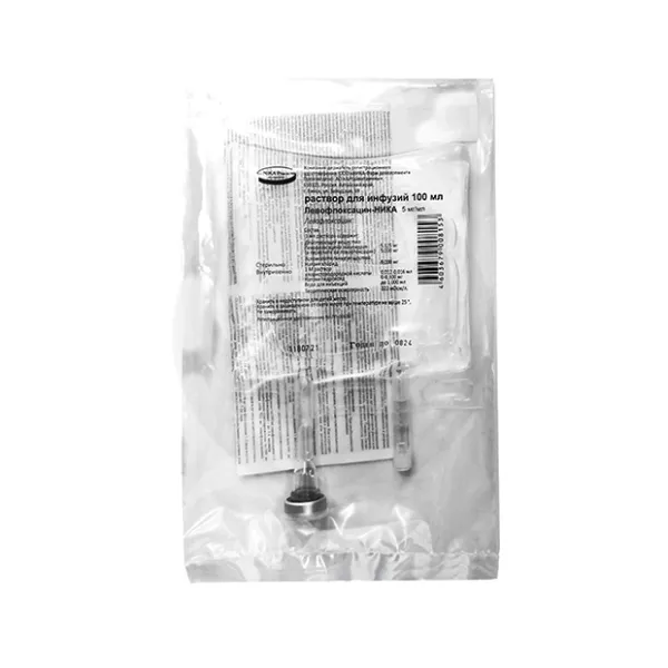 Левофлоксацин-НИКА раствор д/инфузий 5мг/мл, 100мл №1
