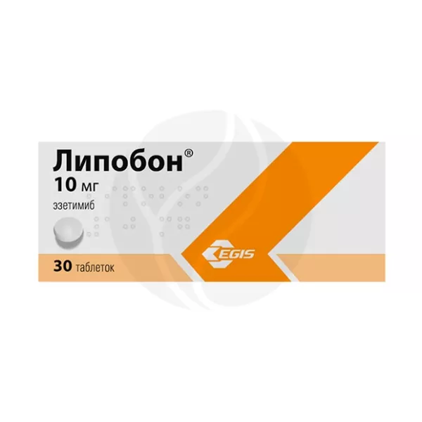 Изображение товара Липобон таблетки 10мг - средство для снижения холестерина, 30 шт