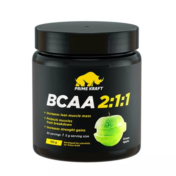 Primekraft БЦАА/ВСАА 2:1:1 порошок Зеленое яблоко, 150г