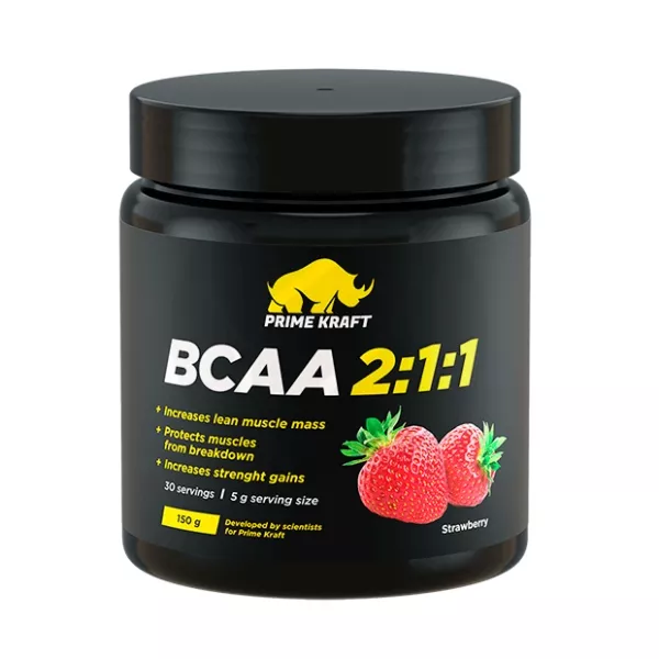 Primekraft БЦАА/ВСАА 2:1:1 порошок Клубника, 150г