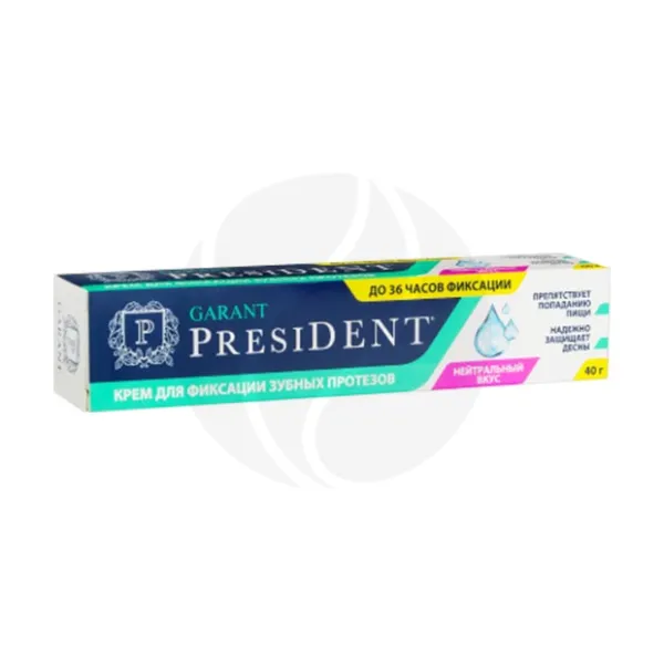 Изображение товара PresiDENT Garant Крем для фиксации зубных протезов, 40г Италия Изображение товара PresiDENT Garant Крем для фиксации зубных протезов, 40г Италия