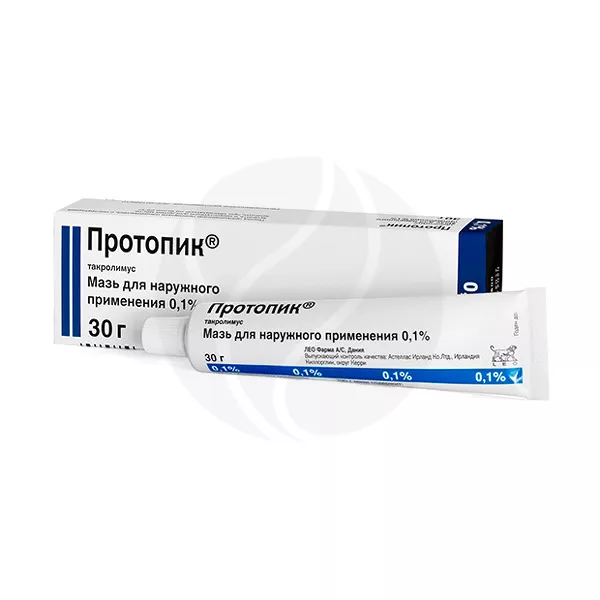 Изображение товара Протопик мазь д/наружн. прим. 0,1%, 30г Изображение товара Протопик мазь д/наружн. прим. 0,1%, 30г
