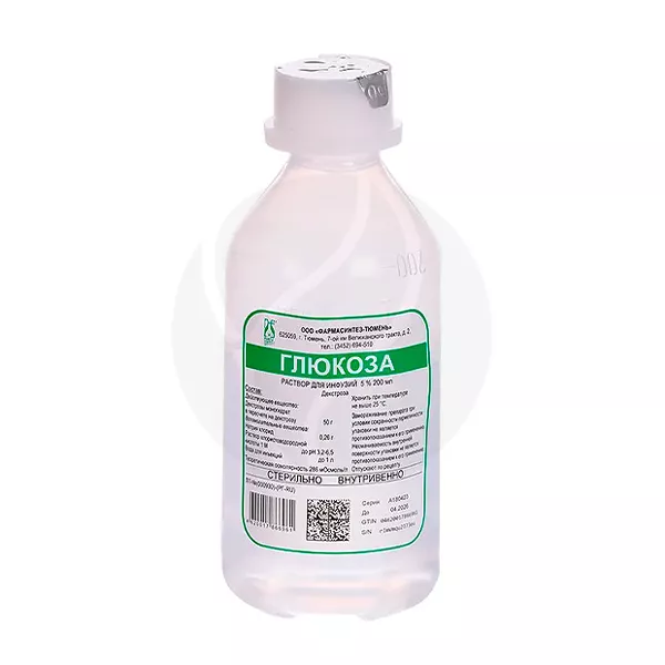 Изображение товара Глюкоза раствор для инфузий 5% 200мл от Фармасинтез-Тюмень
