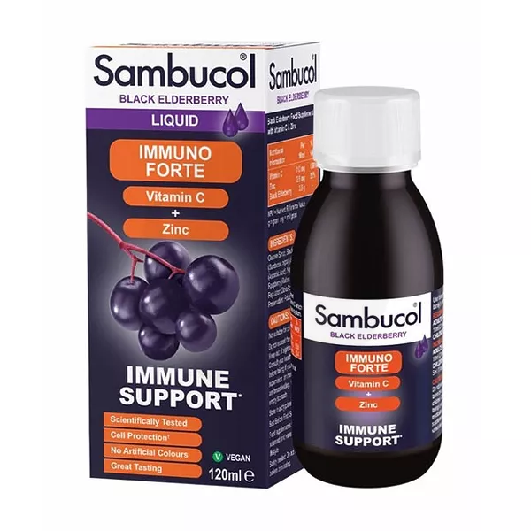 Изображение товара Sambucol Иммуно форте сироп 120мл натуральная поддержка иммунитета для взрослых и детей Изображение товара Sambucol Иммуно форте сироп 120мл натуральная поддержка иммунитета для взрослых и детей