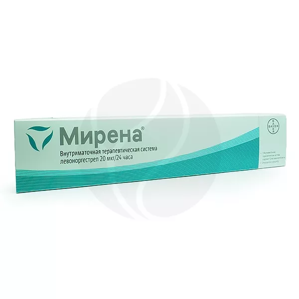 Мирена система внутриматочная терапевтическая 20мкг/24часа, №1 Байер