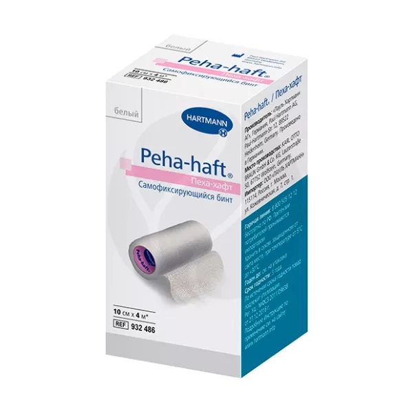 Hartmann Peha-Haft самофиксирующийся бинт компрессионный белый, (4м*10см)