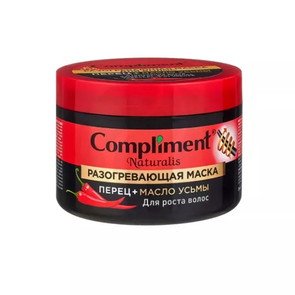Compliment Разогревающая маска для волос перец + масло усьмы, 500мл ...