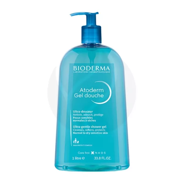 Изображение товара Гель для душа Bioderma Atoderm, 1 л, мягкое очищение и увлажнение для чувствительной кожи