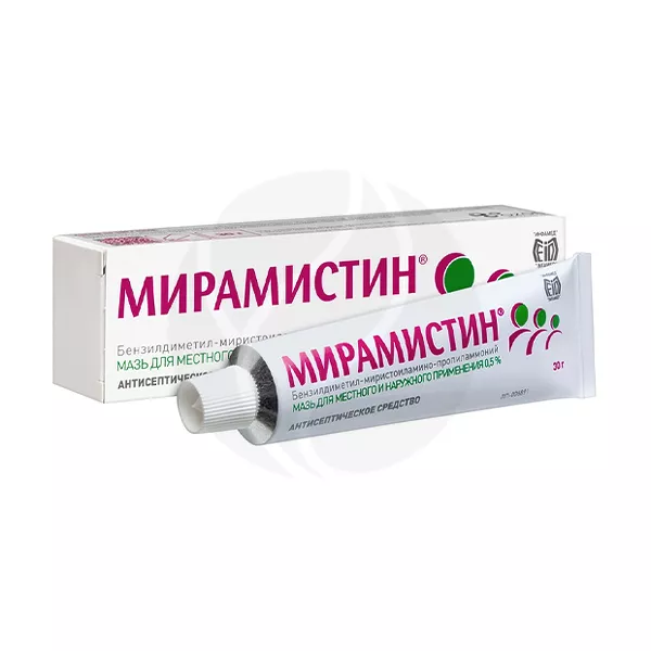 Изображение товара Мирамистин мазь д/местн. и наружн. прим. 0,5%, 30г Изображение товара Мирамистин мазь д/местн. и наружн. прим. 0,5%, 30г