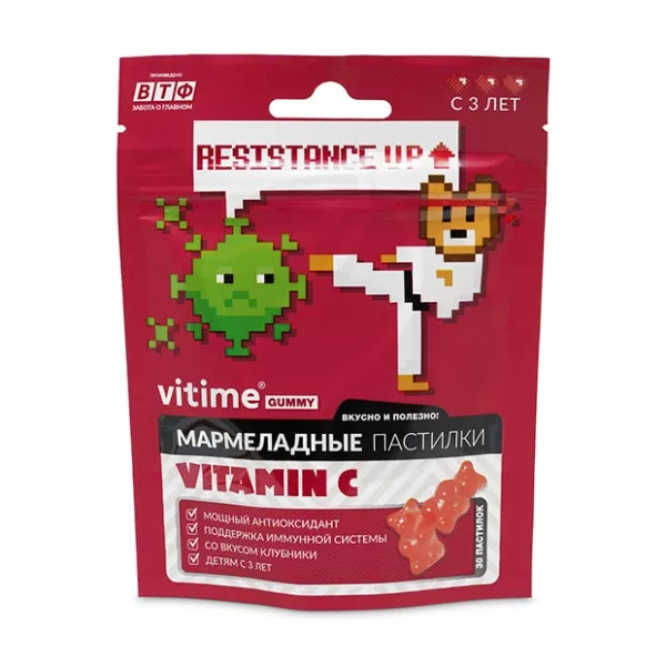 Vitime Gummy Мармеладные пастилки жевательные Витамин С, №30