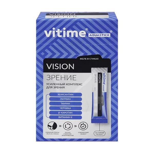 Изображение товара Vitime Аквастик Зрение желейный батончик для поддержания зрения