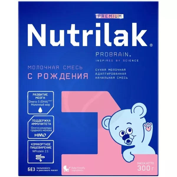 Изображение товара Nutrilak Premium 1 сухая молочная смесь (0+), 300г Изображение товара Nutrilak Premium 1 сухая молочная смесь (0+), 300г