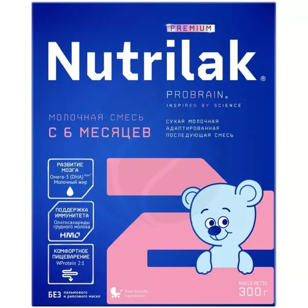 Изображение товара Nutrilak Premium 2 сухая молочная смесь 300г для детей от 6 месяцев