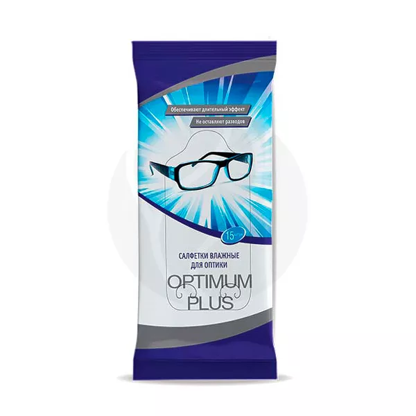 Изображение товара Оптические салфетки Optimum Plus для оптики - влажные, 15 шт Изображение товара Оптические салфетки Optimum Plus для оптики - влажные, 15 шт