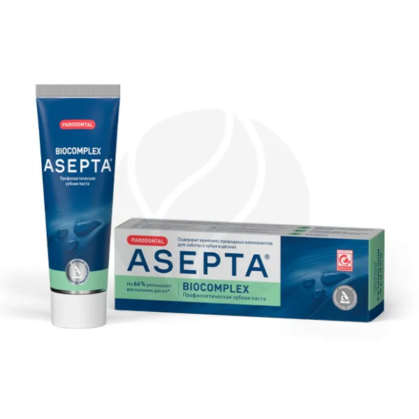 Изображение товара Asepta Biocomplex профилактическая зубная паста для здоровья десен, 75мл