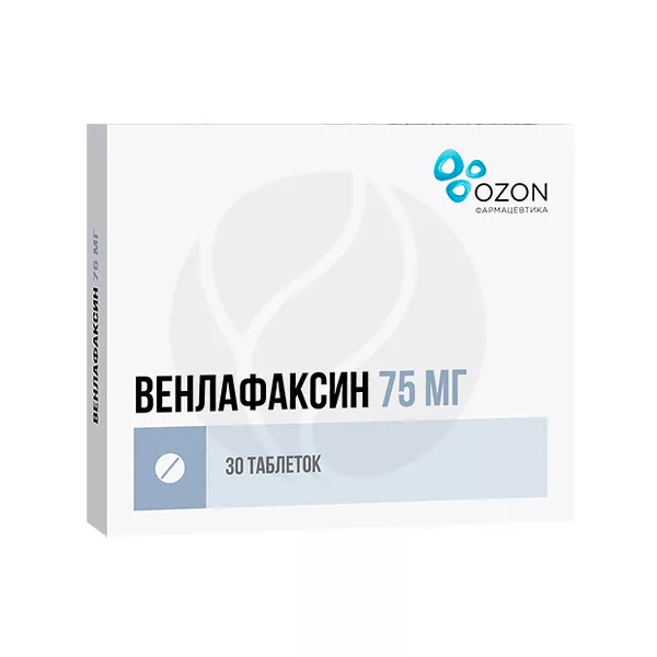 Изображение товара Венлафаксин таблетки 75мг №30 - Антидепрессант для лечения депрессии и тревожных расстройств