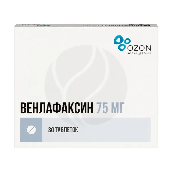 Изображение товара Венлафаксин таблетки 75мг, №30 Изображение товара Венлафаксин таблетки 75мг, №30