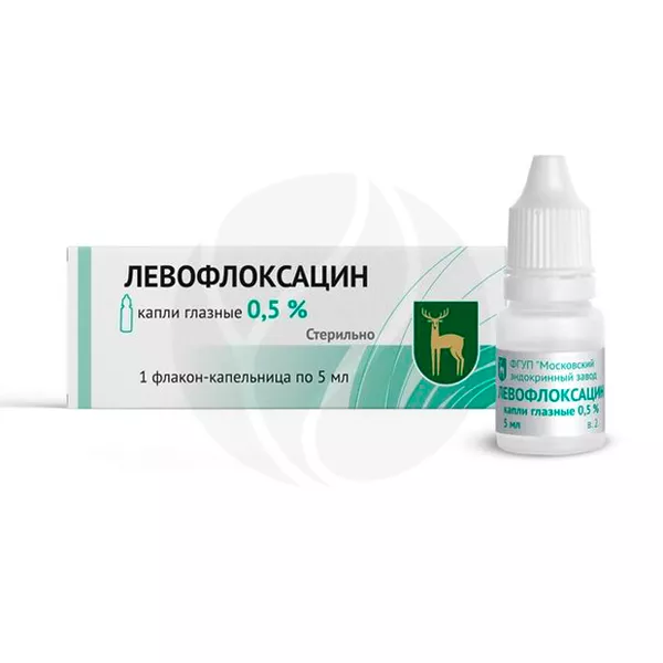 Изображение товара Левофлоксацин капли глазные 0,5%, 5мл Изображение товара Левофлоксацин капли глазные 0,5%, 5мл