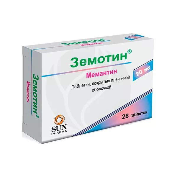 Изображение товара Земотин таблетки покрытые 20мг №28 - лечение деменции, память Изображение товара Земотин таблетки покрытые 20мг №28 - лечение деменции, память