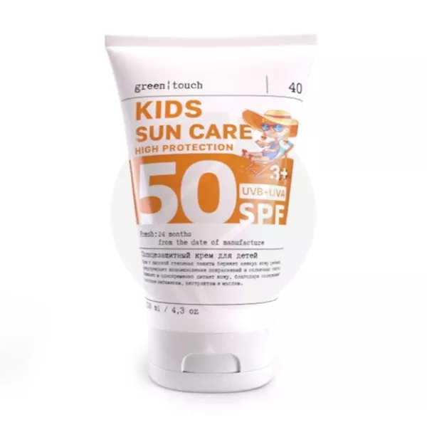 Изображение товара Детский солнцезащитный крем Green Touch Sun SPF50 130мл Изображение товара Детский солнцезащитный крем Green Touch Sun SPF50 130мл
