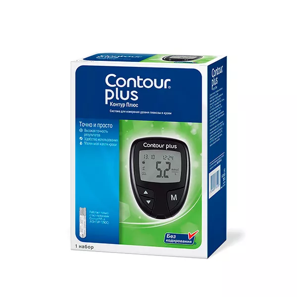 Изображение товара Глюкометр Contour Plus Асцензия Диабитис Кеа Холдингс АГ Изображение товара Глюкометр Contour Plus Асцензия Диабитис Кеа Холдингс АГ
