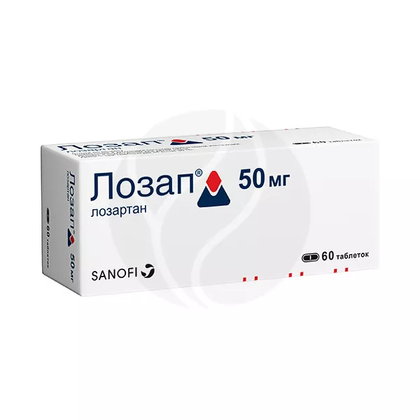 Изображение товара Лозап таблетки покрыт. п/о 50мг, №60 Изображение товара Лозап таблетки покрыт. п/о 50мг, №60