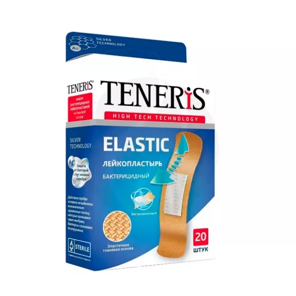 Изображение товара Teneris Elastic бактерицидный лейкопластырь на тканевой основе №20