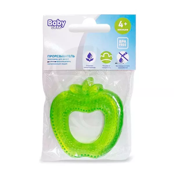 Изображение товара Baby Care прорезыватель с водой Яблоко для детей с 4 месяцев