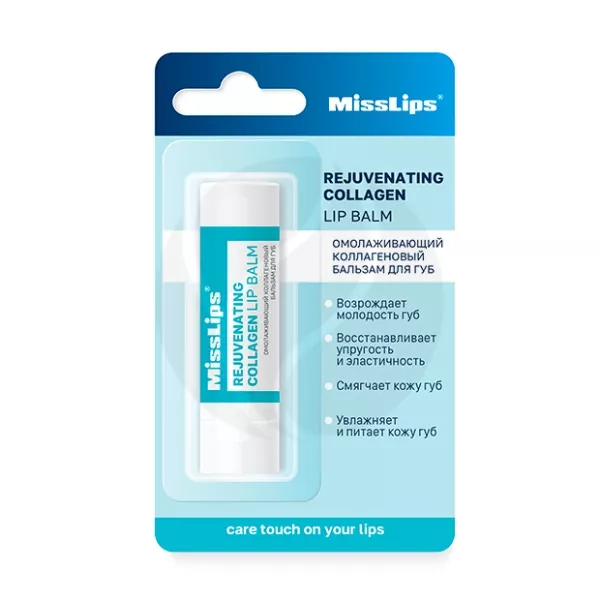 Изображение товара Бальзам для губ MissLips с коллагеном, 3,6г - защита и увлажнение