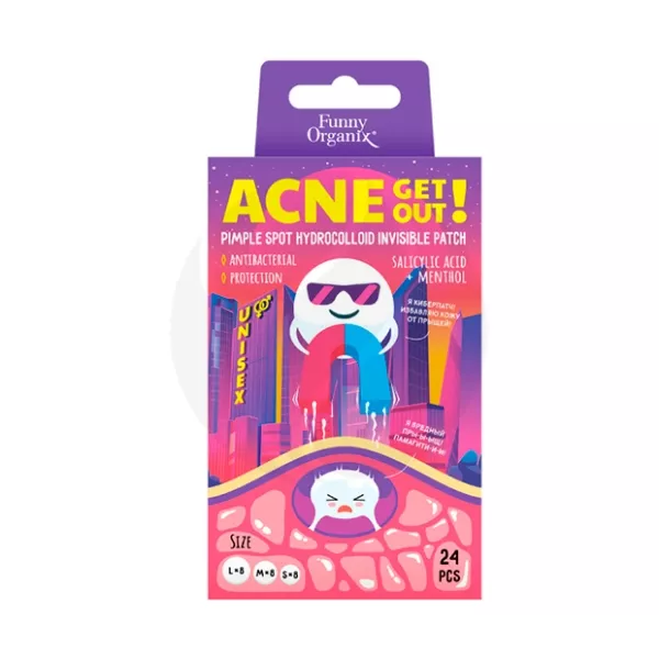 Изображение товара Гидроколлоидные патчи для акне с салициловой кислотой и ментолом 24 шт