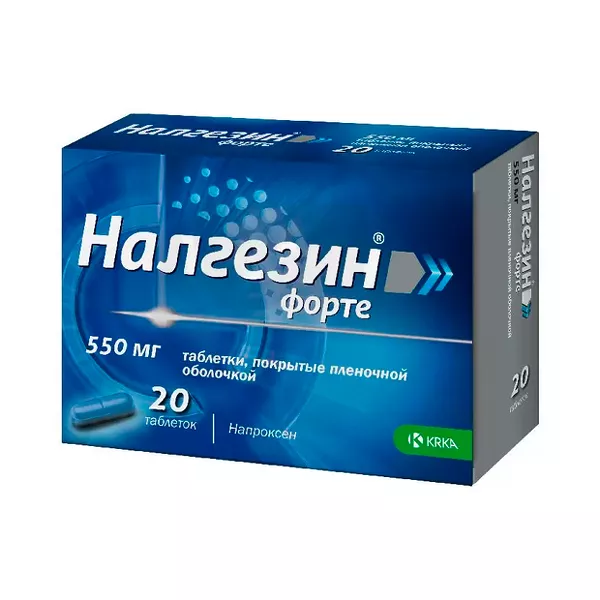 Изображение товара Таблетки Krka Налгезин форте 550 мг - обезболивающее и противовоспалительное Изображение товара Таблетки Krka Налгезин форте 550 мг - обезболивающее и противовоспалительное
