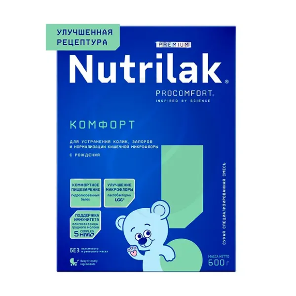 Nutrilak Premium Комфорт специализированная молочная смесь (0-12мес), 600г